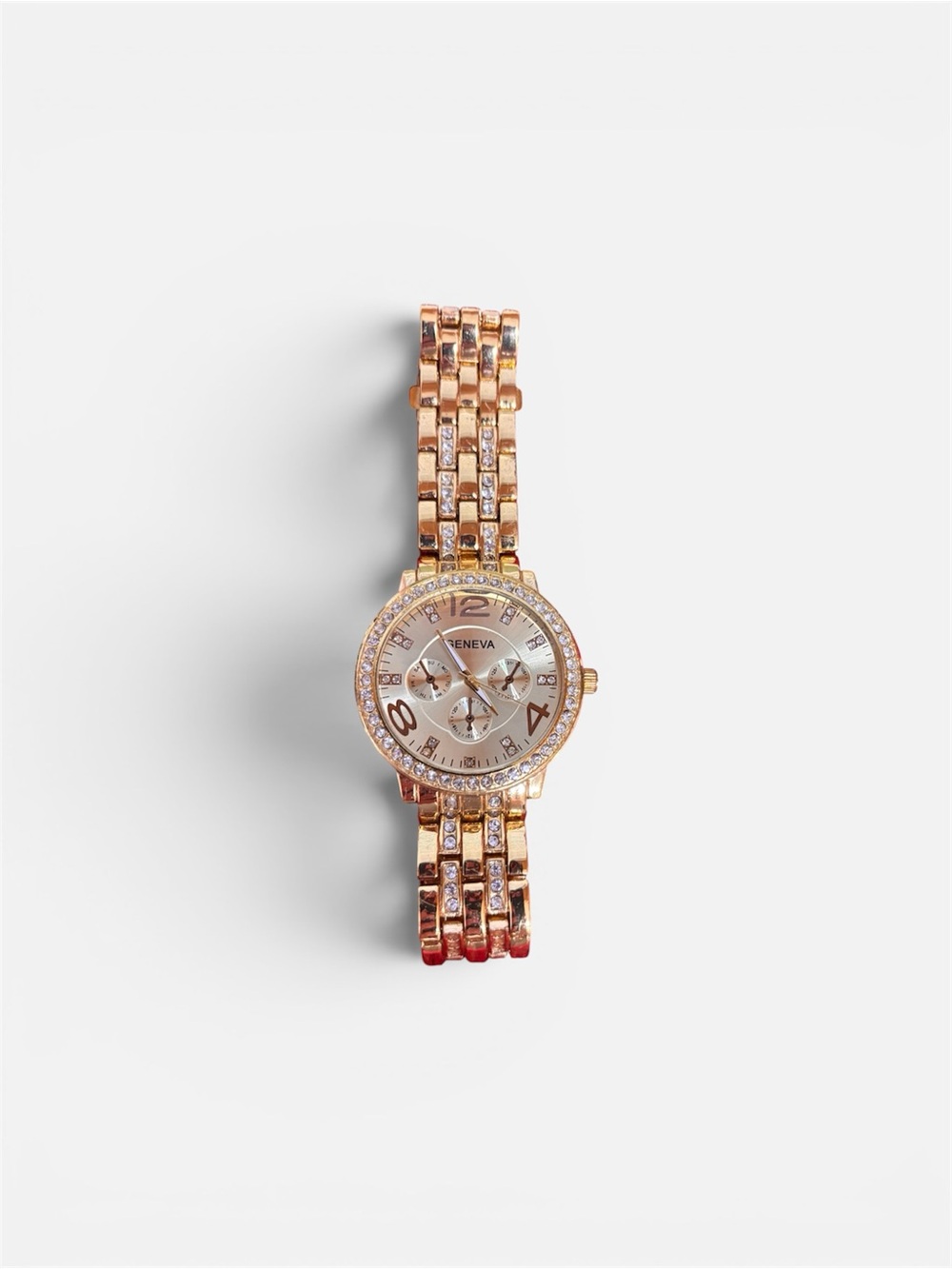 Geneva Gold Crystal Accent Women's Bracelet Watch